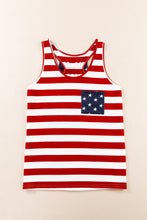 Load image into Gallery viewer, Star and Stripe Scoop Neck Tank