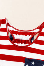 Load image into Gallery viewer, and White Stripes Sleeveless Racerback Tank - Honeyed Steele Boutique