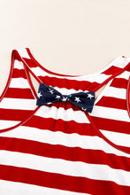 Load image into Gallery viewer, and White Stripes Sleeveless Racerback Tank - Honeyed Steele Boutique