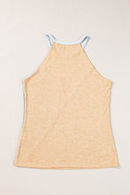 Load image into Gallery viewer, Light French Beige Geometric Color Block Sleeveless Top