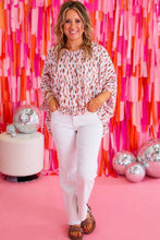 Load image into Gallery viewer, Elegant Polka Dots 3/4 Dolman Sleeve Plus Size Blouse