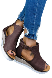 Buckle Strap Platform Sandals