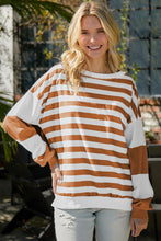 Load image into Gallery viewer, Striped Casual Drop Shoulder Pullover Sweatshirt