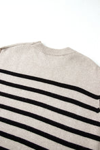 Load image into Gallery viewer, Apricot Stripe Boxy Knitted Round Neck Sweater Tank