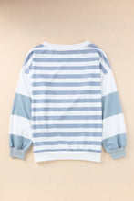 Load image into Gallery viewer, Striped Casual Drop Shoulder Pullover Sweatshirt