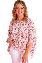 Load image into Gallery viewer, Elegant Polka Dots 3/4 Dolman Sleeve Plus Size Blouse