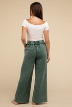 Load image into Gallery viewer, Acid Wash Fleece Palazzo Sweatpants with Pockets