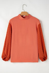 Emily Orange Swiss Dot Blouse