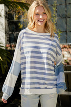 Load image into Gallery viewer, Striped Casual Drop Shoulder Pullover Sweatshirt