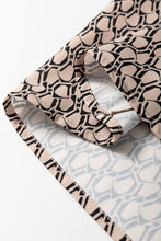 Load image into Gallery viewer, Adeline Khaki Geometric Print  Blouse