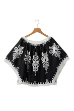 Load image into Gallery viewer, Camila Black Tribal Printed Blouse