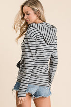 Load image into Gallery viewer, Stripe Half Zip Hoodie