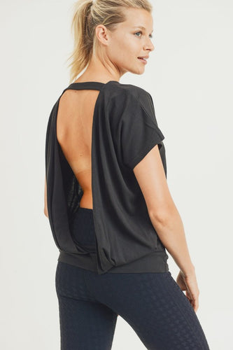 Black Open Back Tee