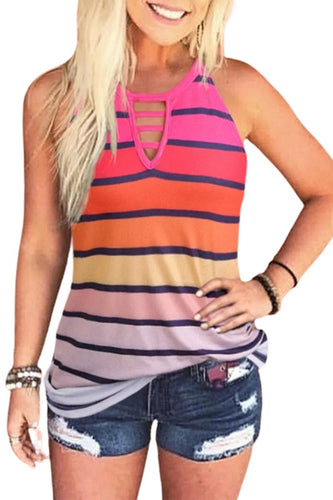 Multi-stripe Hollow Tank