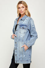 Load image into Gallery viewer, DENIM 3/4 QUARTER JACKETS DISTRESSED WASHED