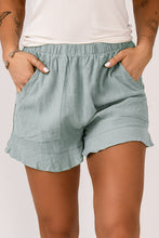 Load image into Gallery viewer, Casual High Waist Pocketed Ruffle Shorts