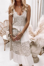 Load image into Gallery viewer, Elegant Lace Sleeveless Deep V Wedding Guest Maxi Dress