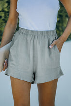 Load image into Gallery viewer, Casual High Waist Pocketed Ruffle Shorts