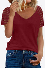 Load image into Gallery viewer, V-Neck Raglan Sleeve Tee