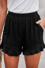 Load image into Gallery viewer, Casual High Waist Pocketed Ruffle Shorts