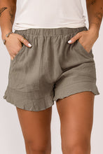 Load image into Gallery viewer, Casual High Waist Pocketed Ruffle Shorts