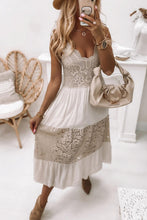 Load image into Gallery viewer, Elegant Lace Sleeveless Deep V Wedding Guest Maxi Dress