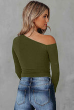 Load image into Gallery viewer, Asymmetrical Neck Long Sleeve Top