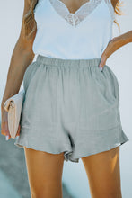 Load image into Gallery viewer, Casual High Waist Pocketed Ruffle Shorts